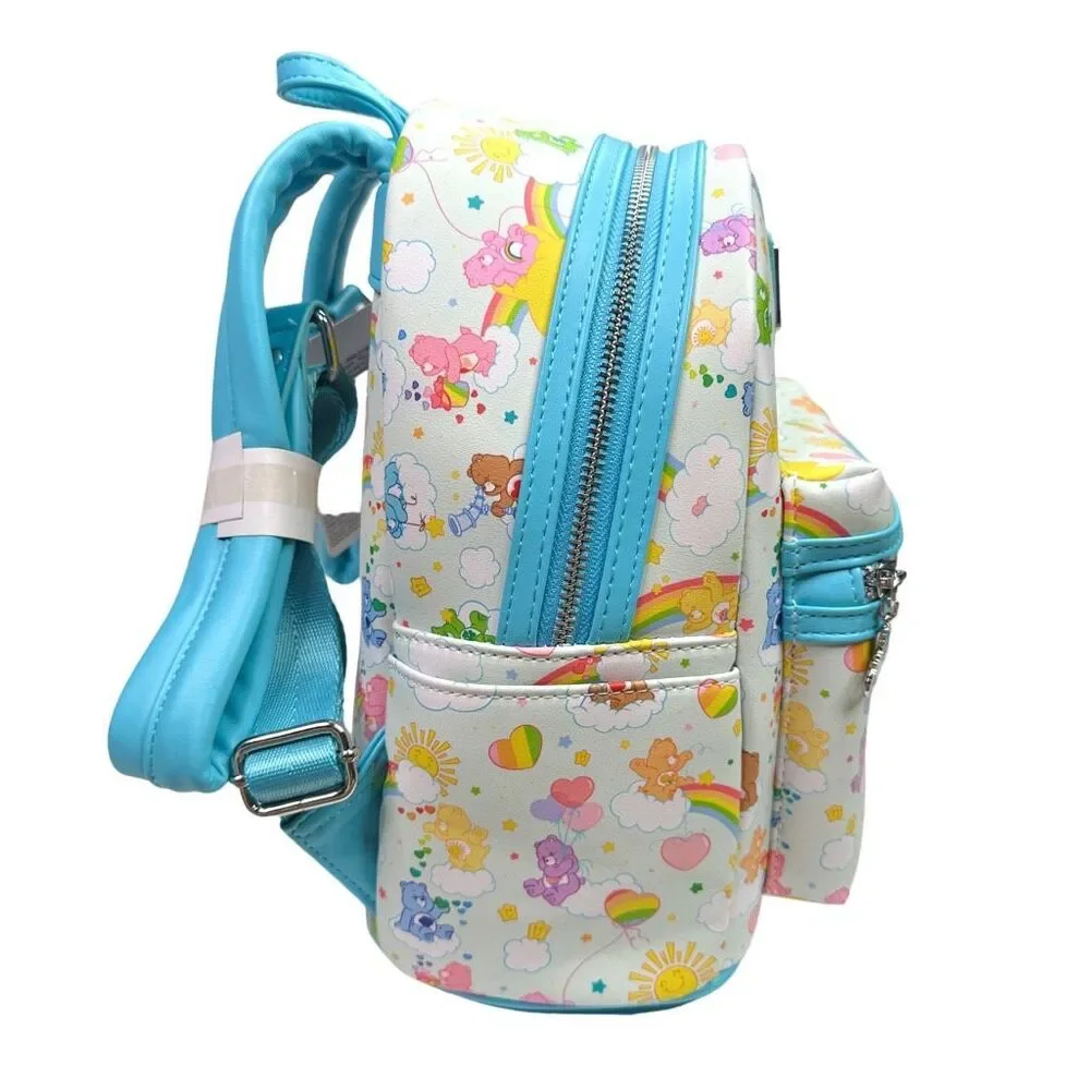 Loungefly x Care Bears 40th Anniversary Rainbow Mini Backpack 9” x 10.5” x 4.5”